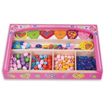 Caseta din lemn cu bijuterii, New Classic Toys, 2-3 ani +