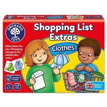 Joc educativ in limba engleza Lista de cumparaturi Haine, Orchard Toys, 2-3 ani +