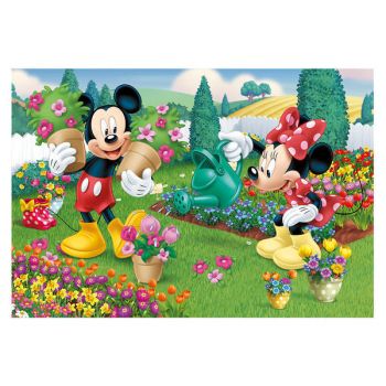 Puzzle 2 in 1 - Minnie la treaba (77 piese), Dino, 4-5 ani +