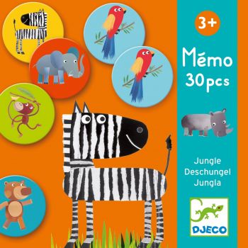 Joc memorie Djeco animale din jungla, 2-3 ani +