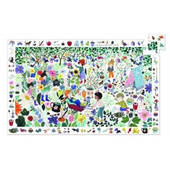 Puzzle observatie Djeco 1000 de flori, 2-3 ani +