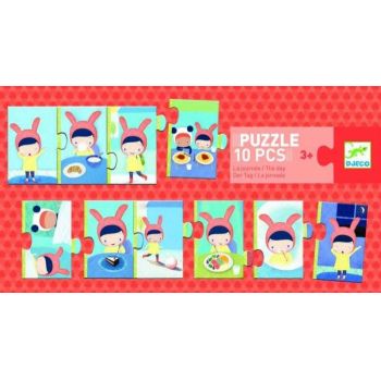 Puzzle trio Djeco activitati de peste zi, 2-3 ani +