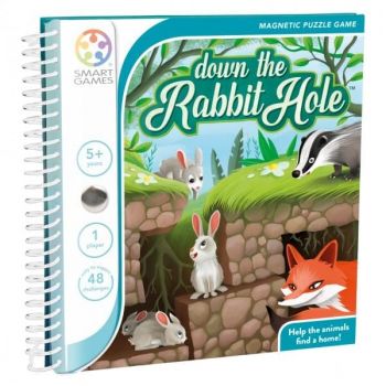 Smart Games - Down the Rabbit Hole, joc de logica cu 48 de provocari, 5+ ani