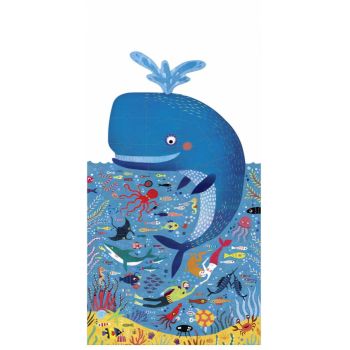 Puzzle Londji, Balena albastra in ocean, 2-3 ani +