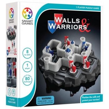 Smart Games - Walls  Warriors, joc de logica cu 80 de provocari, 8+ ani