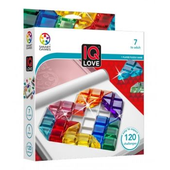 Smart Games - IQ Love, joc de logica cu 120 de provocari, 7+ ani