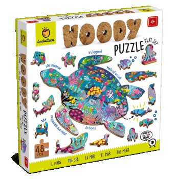 Puzzle de lemn Oceanul, Ludattica, + 4 ani, 48 piese