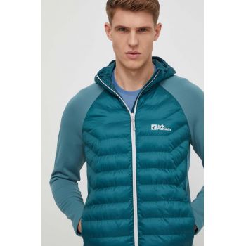 Jack Wolfskin geaca sport Routeburn Pro Hybrid culoarea verde