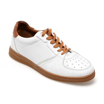 Pantofi casual GRYXX albi, 33948, din piele naturala