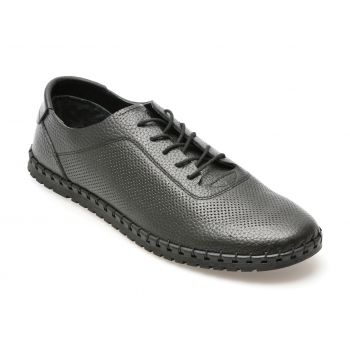 Pantofi casual GRYXX negri, 91102, din piele naturala de firma originali