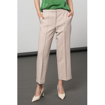 Pantaloni tigareta crop