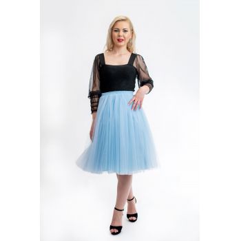 Fusta Tulle Albastru Scurta III By Malika Fashion