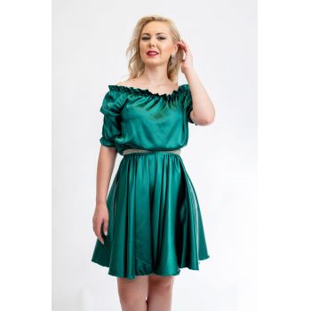 Rochie Verde Zonia Scurta By Malika Fashion