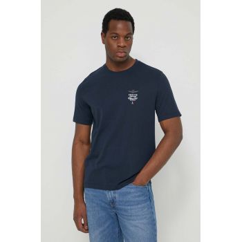 Aeronautica Militare tricou din bumbac barbati, culoarea albastru marin, cu imprimeu