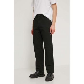 HUGO Blue pantaloni bărbați, culoarea negru, drept 50511260