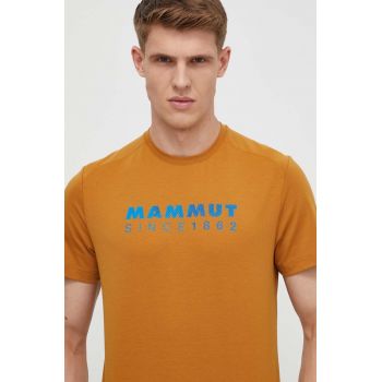 Mammut tricou sport Trovat Logo culoarea portocaliu, cu imprimeu