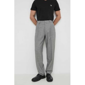 Won Hundred pantaloni din lână culoarea gri, mulată 2850-14228