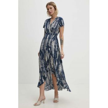 Answear Lab rochie culoarea albastru marin, maxi, evazati