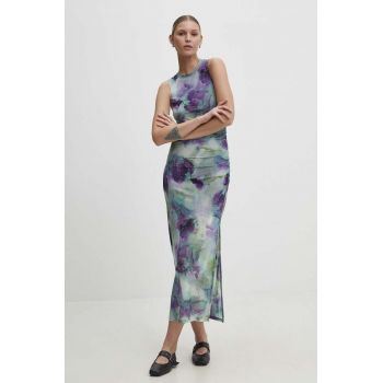 Answear Lab rochie culoarea violet, maxi, mulata