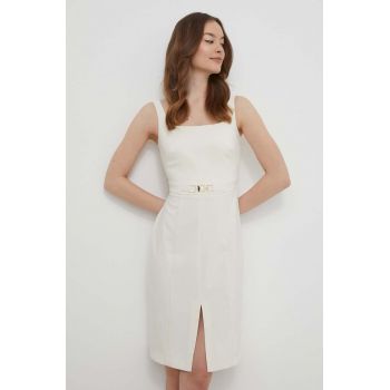 Artigli rochie culoarea bej, mini, mulata