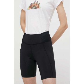 Columbia pantaloni scurti sport Boundless Trek femei, culoarea negru, neted, high waist, 2074471