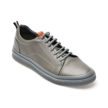 Pantofi casual OTTER gri, AST1, din piele naturala