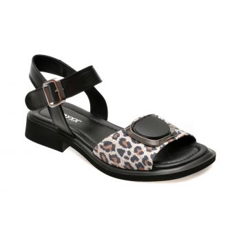 Sandale casual GRYXX negre, 220540, din piele naturala