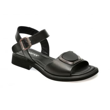 Sandale casual GRYXX negre, 220540, din piele naturala