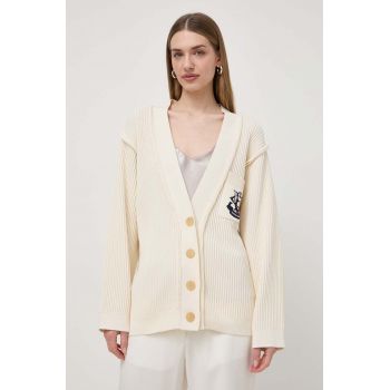 Victoria Beckham cardigan cu amestec de mătase culoarea bej 1224KJU005604A