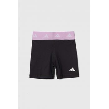 adidas pantaloni scurti copii culoarea negru, neted