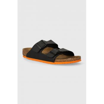 Birkenstock slapi copii Arizona Kids BF Desert culoarea negru