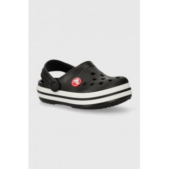 Crocs slapi copii CROCBAND CLOG culoarea negru