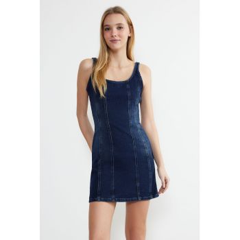 Rochie cambrata din denim