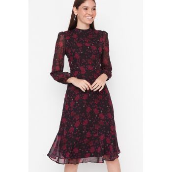 Rochie midi din sifon