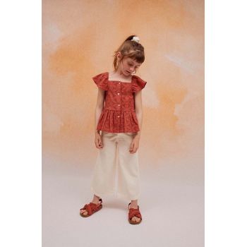 zippy bluza de bumbac pentru copii culoarea bordo, modelator