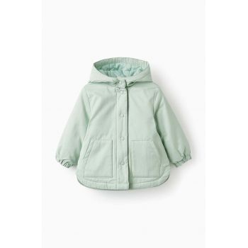 zippy geaca bebe culoarea verde