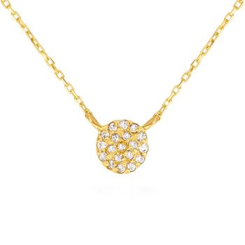 Colier aur 14K cu Round with diamonds