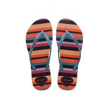 Havaianas slapi SLIM PATCHWORK femei, cu toc plat, 4148944.9659