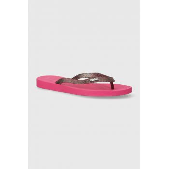 Melissa slapi MELISSA SUN VENICE AD femei, culoarea roz, cu toc plat, M.33493.54085