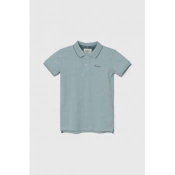 Pepe Jeans tricouri polo din bumbac pentru copii NEW THOR neted