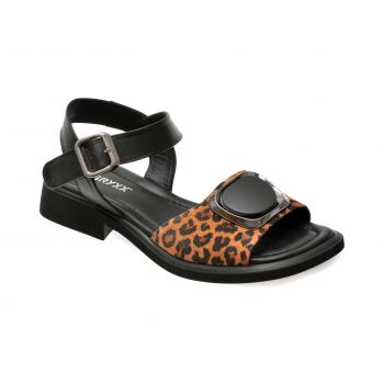 Sandale casual GRYXX negre, 220540, din piele naturala