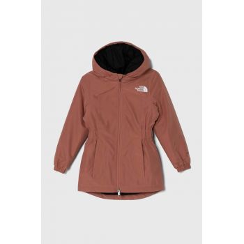 The North Face parka pentru copii HIKESTELLAR PARKA culoarea maro