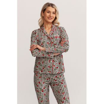 Pijama lunga din amestec de bumbac Lisa