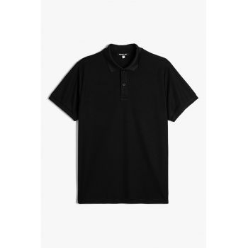 Tricou polo cu aspect pique