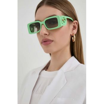 Gucci ochelari de soare femei, culoarea verde