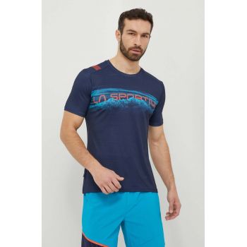 LA Sportiva tricou sport Horizon culoarea albastru marin, cu imprimeu, P65643643