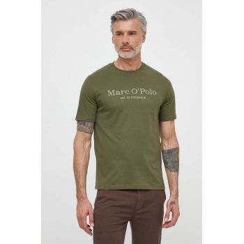 Marc O'Polo tricou din bumbac barbati, culoarea verde, cu imprimeu