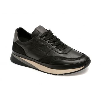 Pantofi casual GRYXX negri, AV5002, din piele naturala