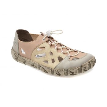 Pantofi casual RIEKER gri, L0358, din piele ecologica