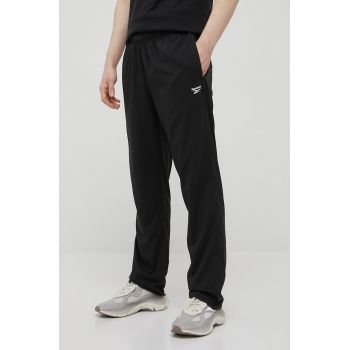 Reebok pantaloni FP9167 barbati, culoarea negru